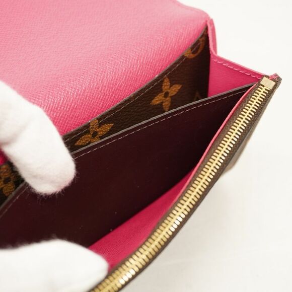 Louis Vuitton Long Wallet Monogram Portefeuille Emily Flower Charm M64202 Rose - Picture 9 of 10